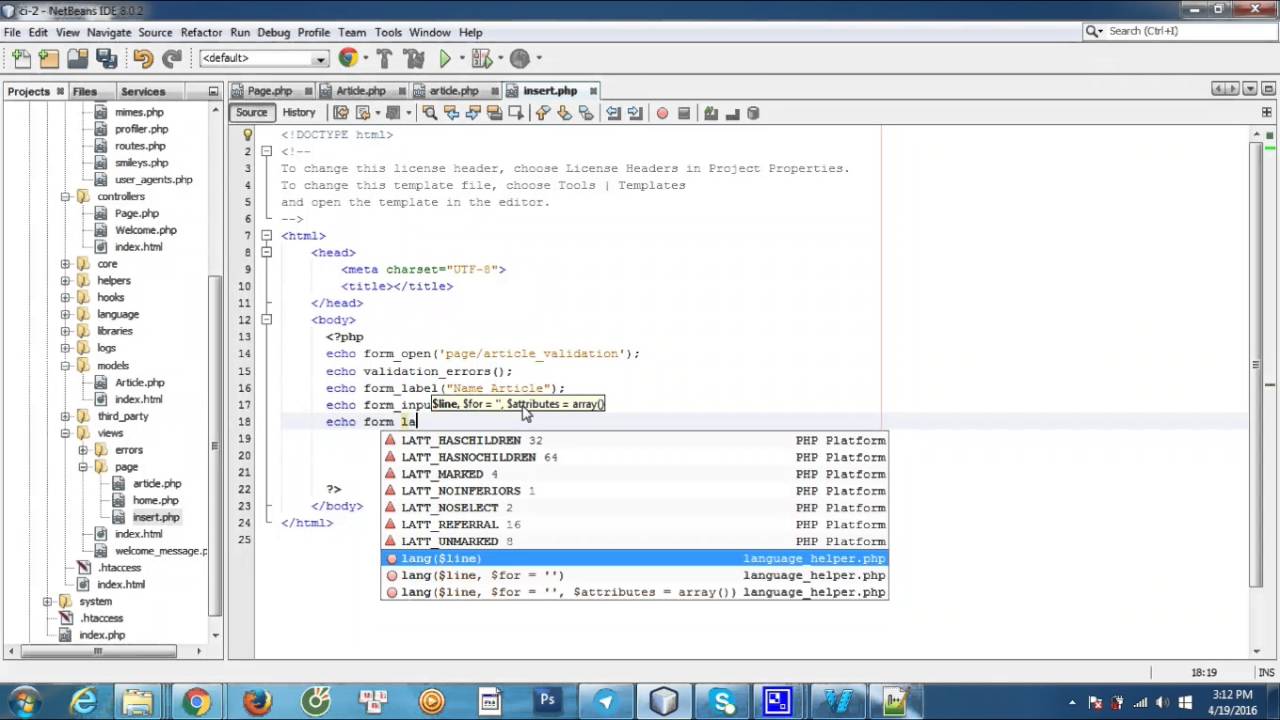 Thietke102 - codeigniter - Database and form part 1 - YouTube