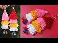 How to make woolen tassel bag charm very easily / Woolen key chain tutorial