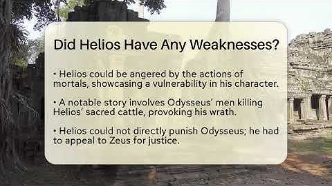 Did Helios Have Any Weaknesses? - Exploring Ancient Myths