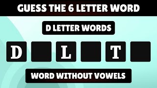 Guess the 6 Letter Word - Starting with D 🤓💥 | Word Challenge