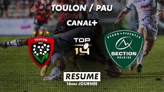 Le résumé de Toulon / Pau - TOP 14 - 16ème journée