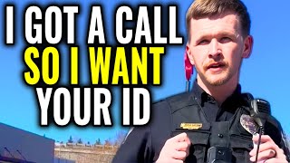 Dumb Cops Get Owned! NO CRIME BUT I WANT YOUR ID! Unlawful Orders & ID Refusal! 1st Amendment Audit