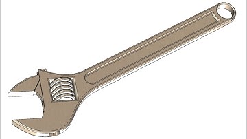 SolidWorks RE Tutorial #  353: Adjustable spanner Wrench  complete video