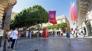 Valletta walking tour 2024 (4k 60fps) |  Malta 2024 | Musafir365