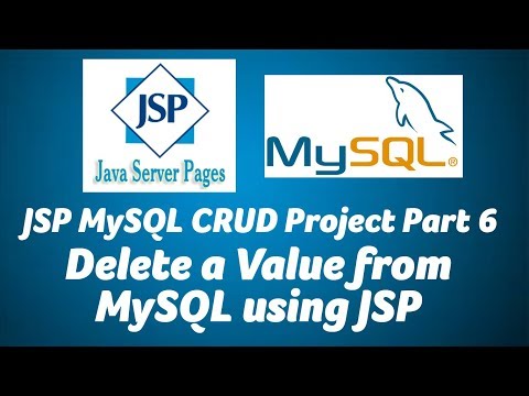 Delete a Value from MySQL using JSP-JSP MySQL CRUD Project-Part 6