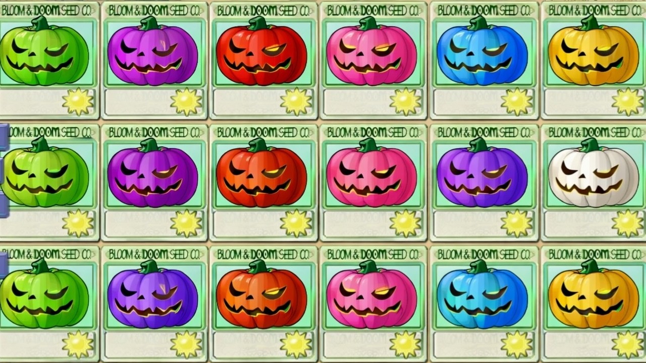 Light pumpkins protect plants from zombies.