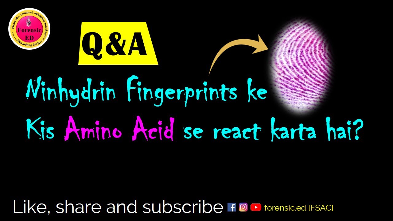 Q&A Ninhydrin kis amino acid se react karta hai? YouTube