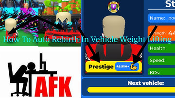 How To Auto Rebirth In Vehicle Weight Lifting | Roblox
