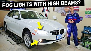 BMW HOW TO TURN ON FOG LIGHTS WITH HIGH BEAMS BMW F30 F31 F32 F33 F36
