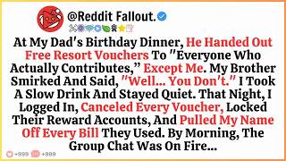 At My Dad’s Birthday Dinner, He Handed Out Free Resort Vouchers To “Everyone