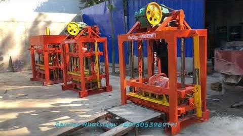 QTJ4-40 block moulding machine producing "I" shape pavers