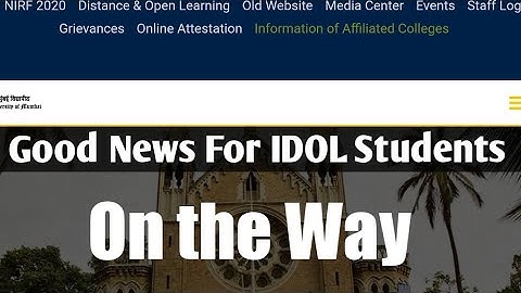 IDOL STUDENTS | Good News May be On the Way | Mumbai University | Ashish Sir
