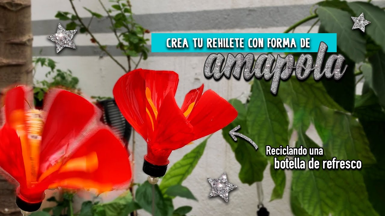 ? MOLINO de VIENTO en forma de FLOR (MOLINILLO REHILETE) - MANUALIDADES  con BOTELLAS - YouTube