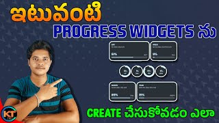 How to create widget for progress of the day, month, year and Event on android in Telugu