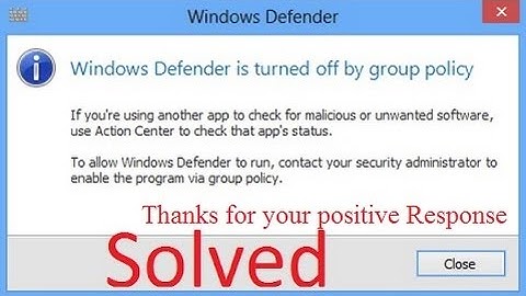 How to turn on Windows Defender by group policy [Solved]