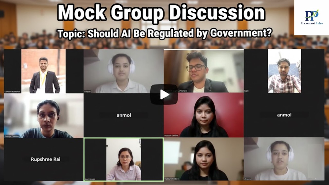 Group Discussion | GD for MBA aspirants & Final Placements | Should AI be Regulated by Government?
