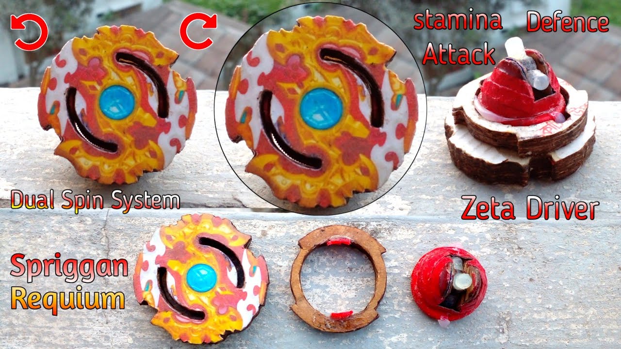 How to make Beyblade Burst Spriggan Requium |  Cardboard Beyblade