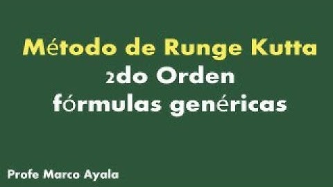 59. Método de Runge Kutta de 2do Orden