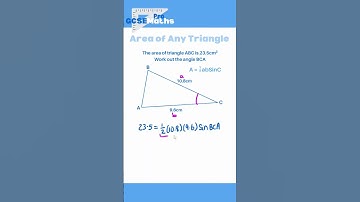 Area of a Triangle with Trigonometry #gcsemaths #maths #trigonometry #cosinerule #geometry #sinerule