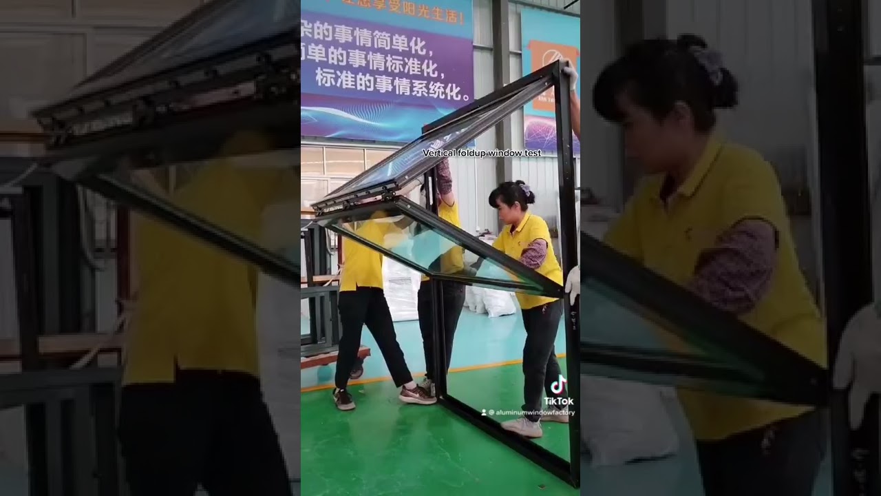 Vertical folding windows test