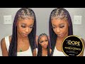 Criss Cross Rubberband Knotless Box Braids| Dope Collection Edge Control