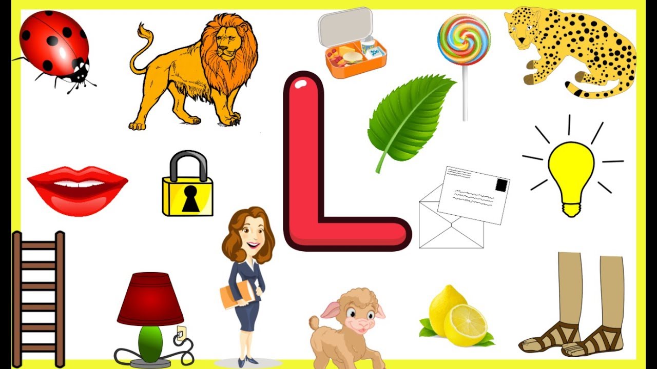Letter L-Things that begins with alphabet L-words starts with L-Objects  that starts with letter L - YouTube