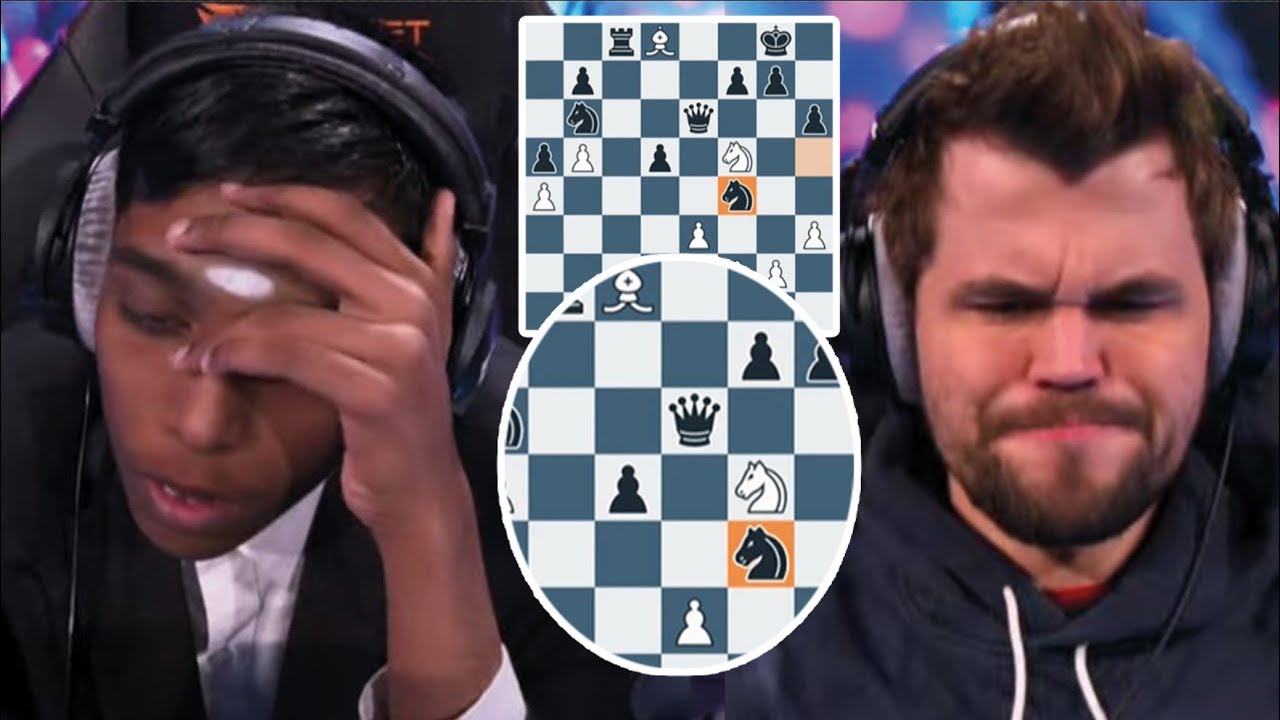 Enquanto Praggnanandhaa e Magnus Carlsen lutavam pelo primeiro