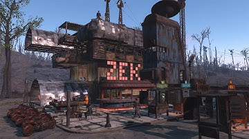 Fallout 4 - Starlight Drive-in Settlement w/ mods
