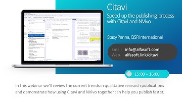 Citavi: Speed up the publishing process with Citavi and Nvivo