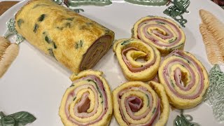 BAKED OMMELT ROLL WITH HAM AND CHEESE by Betty and Marco - Quick and easy recipe