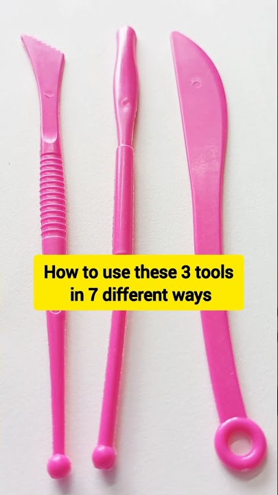Tools for clay | Use of 3 plastic tools with air dry clay pack from Flipkart #shorts #trending
