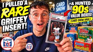 I Pulled a RARE Griffey Insert & Hunted 90s Value Boxes! (Card Show Haul)