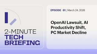 OpenAI Lawsuit, AI Productivity Shift, PC Market Decline | Ep. 61
In today’s 2 Minute Tech Briefing, OpenAI faces lawsuits over copyrighted training data, AI threatens to disrupt office productivity software markets, and IDC warns of a significant PC shipment downturn amid supply issues. Stay informed on enterprise tech trends and shifting industry dynamics. Subscribe and watch till the end. OpenAI Lawsuit, AI Productivity Shift, PC Market Decline | Ep. 61