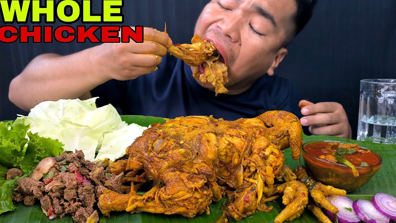 WHOLE CHICKEN CURRY|| KHUWA VDI MAKAL KALEJA UMOROK METPA||