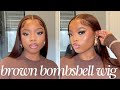 This is your sign to get a chocolate brown wig install tutorial with widows peak   ft alipearl