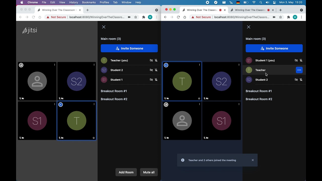 Breakout Rooms in Jitsi YouTube