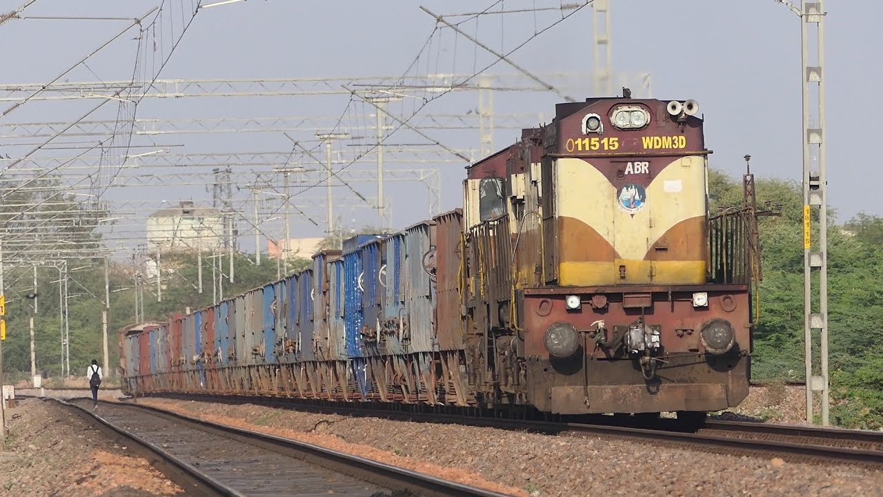 [PART #37] WDM 3D & Electric locomotive | Freight TRAINS | Indian Railways videos | NWR Dausa jun.