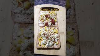 Bread pizza | mini pizza pizza cheese viral youtubepartner shorts summer foodie