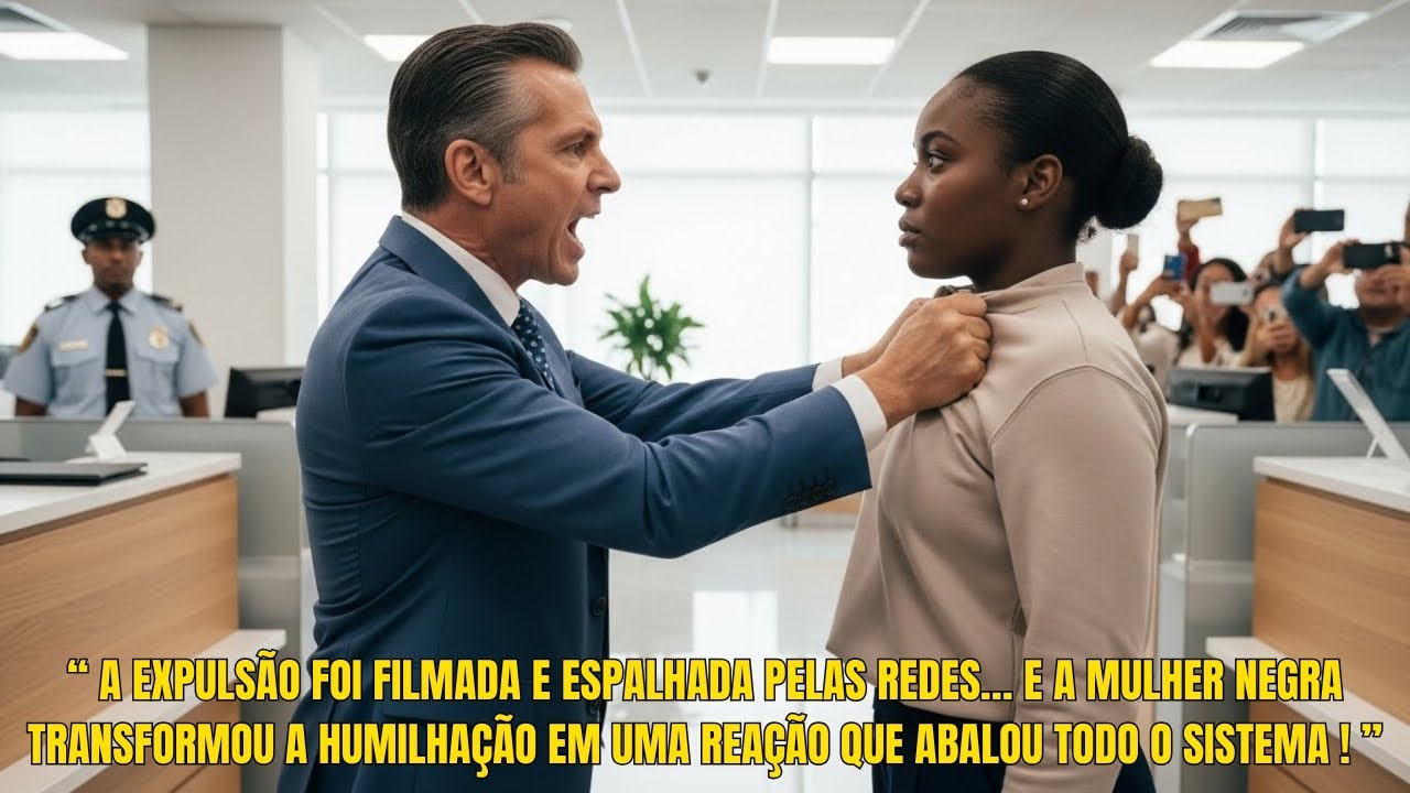 O gerente EXPULSOU a MULHER NEGRA do BANCO… mas NÃO SABIA com QUEM ESTAVA MEXENDO!