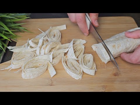 Tagliate la tortilla a strisce sottili! nessuno conosce questa ricetta!  Facile ed economica!