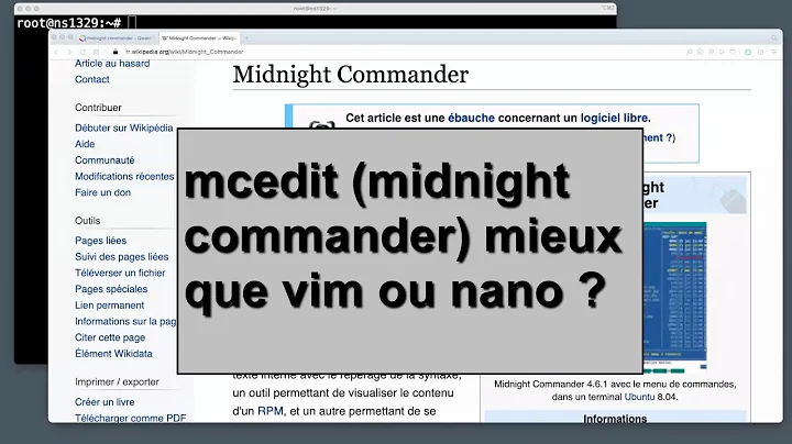 Linux: mcedit (midnight commander) mieux que vim ou nano ?
