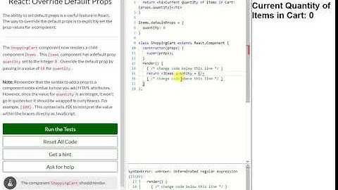 REACT: Override Default Props (17)