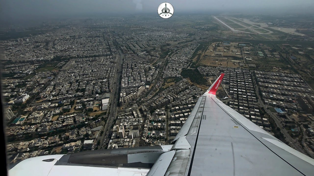 Fly Jinnah A320 Flight from Karachi to Lahore Window Seat Views, Clouds n much more