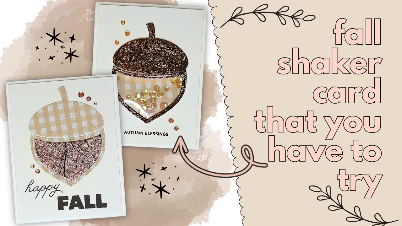 DIY Acorn Shaker Card Tutorial | Make a Fun Fall Card With Me