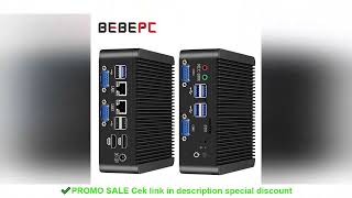 BEBEPC Industrial Mini PC with J5005/N4000 Support Linux WiFi 4xRS232/485 8xUSB Fanless Desktop Comp