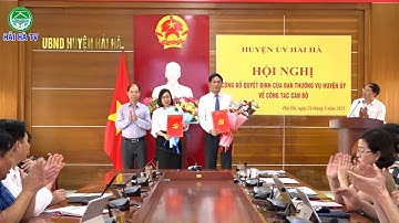 Công bố quyết định của Ban thường vụ Huyện ủy về công tác cán bộ