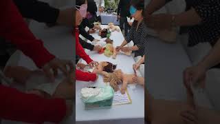 Diaper the baby blind folded! News