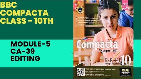 BBC Class10 Module -5|CA-39 Editing-Error correction|Solved