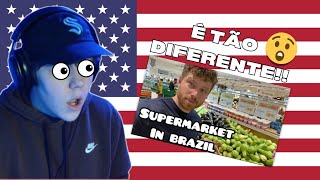 American Reacts to Brazilian Supermarkets!