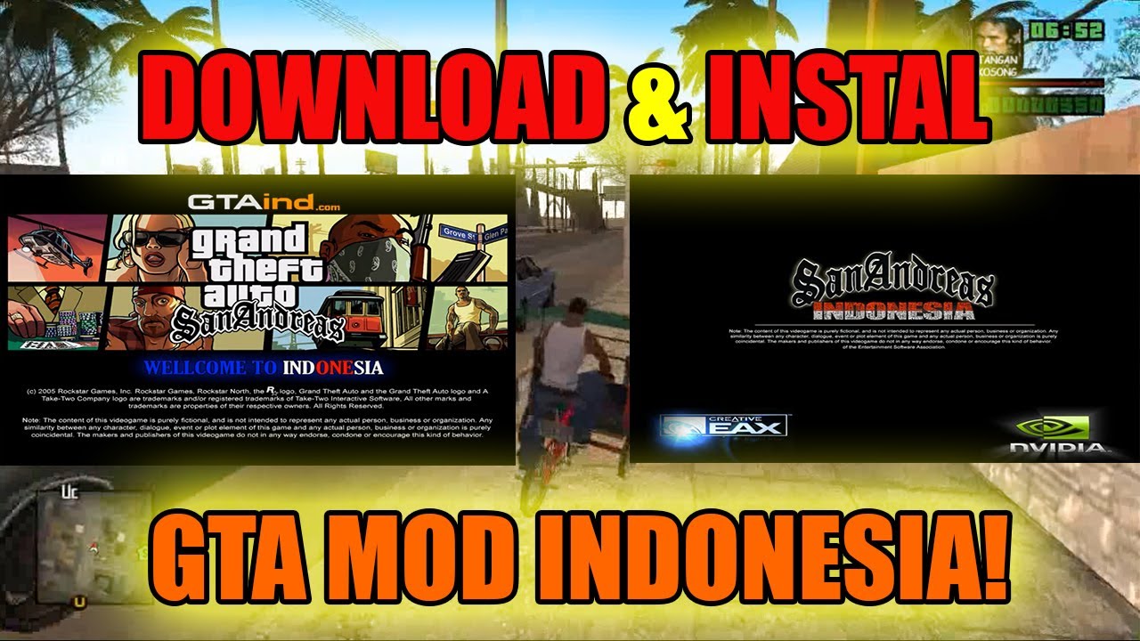 DOWNLOAD DAN INSTAL GTA MOD INDONESIA 100 BERHASIL!! YouTube